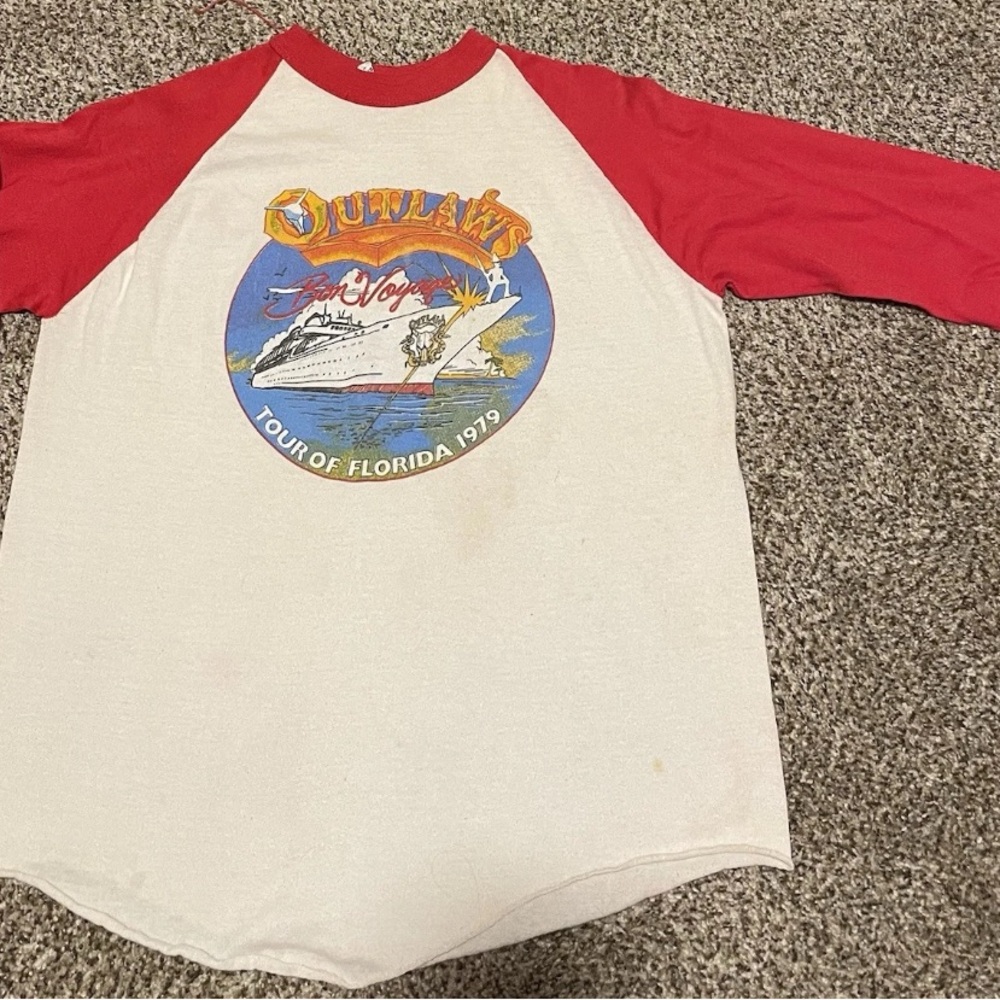 Vintage Concert T-Shirt Outlaws Tour Of Florida 1979 - Med